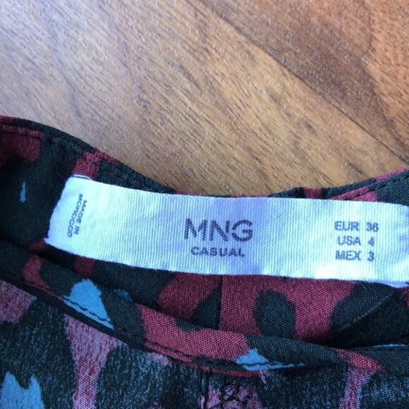 MNG Casual Leopard Print High Waist Trouser Size 4 - Picture 4 of 7